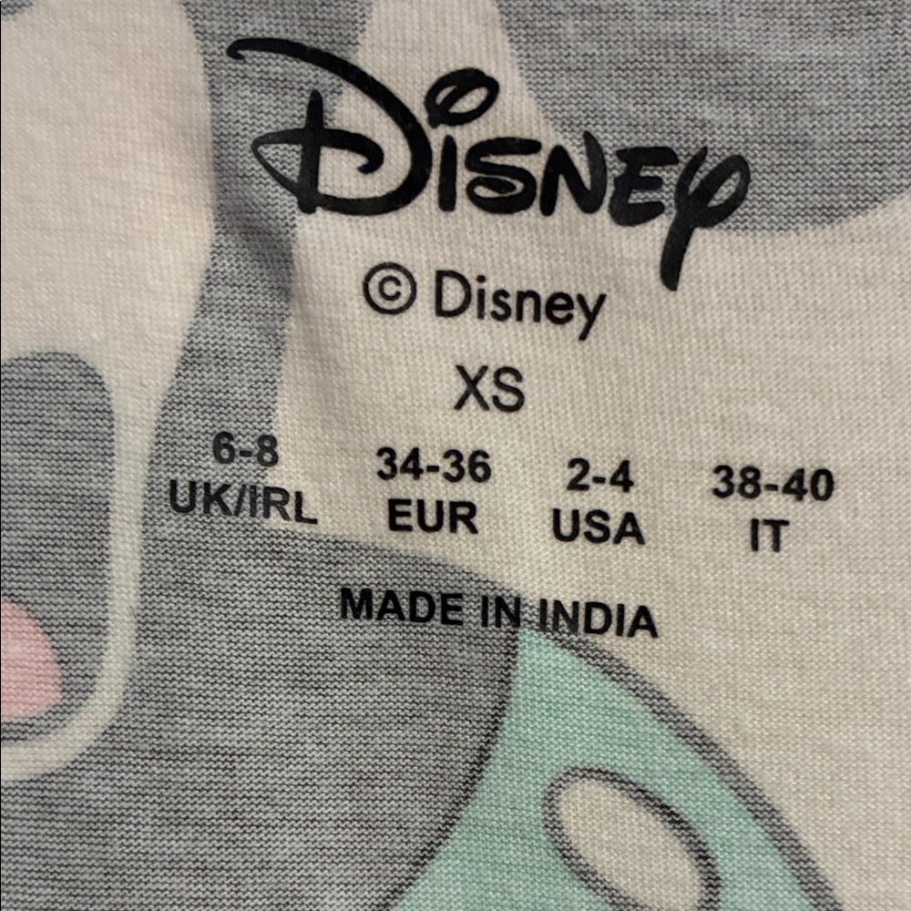 Disney Mickey Mouse Multicolor Tee short sleeve nightshirt XS 2-4 - Picture 2 of 5